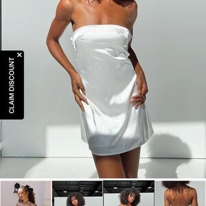 Princess Polly Strapless White Dress